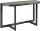 Hammary® Graystone Rustic Dark Sofa Table with Wrought Iron Metal Base-0