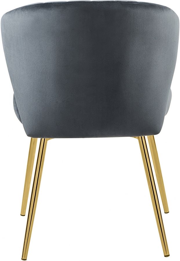 Meridian Furniture Finley Gray Velvet Dining Chair-2