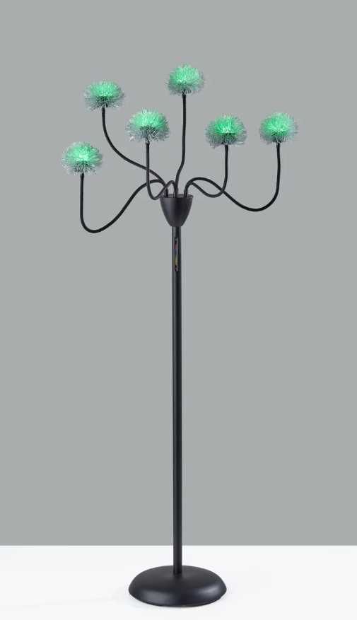Adesso® Pom Pom Black RGB LED Floor Lamp-4