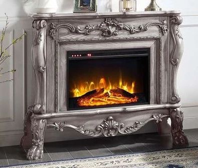 ACME Furniture Dresden Vintage Bone White Fireplace-0