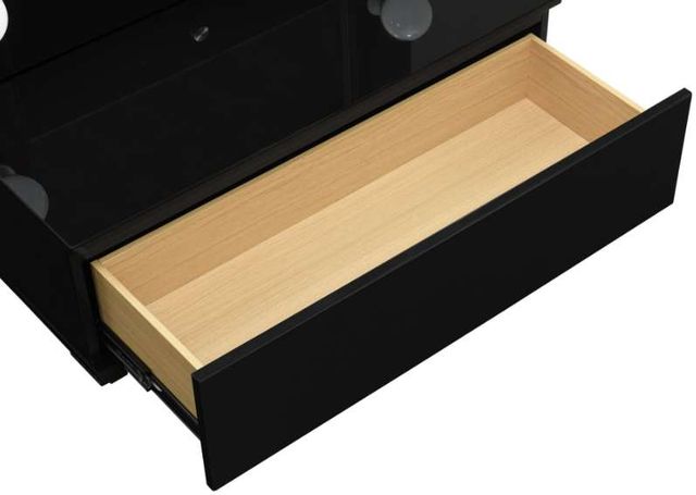 Global Furniture USA Ella Black Narrow Tall Mirror with Drawer and Speaker-2