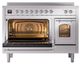 Ilve® Nostalgie II Noblesse 48'' Stainless Steel Pro Style Induction Range with Chrome Trim-3