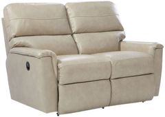 La-Z-Boy® Ava Ivory Leather Manual Reclining Loveseat