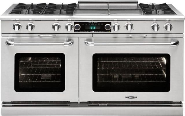 Capital Cooking™ Connoisseurian 60" Stainless Steel Pro Style Dual Fuel Range-0
