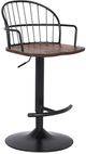 Armen Living Edward Walnut Glazed Adjustable Bar Stool-0