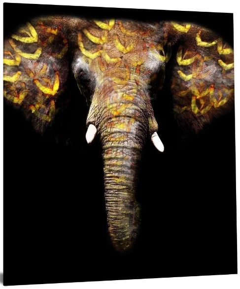 Classy Living Gold Tribal Elephant Wall Art-3