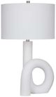 Bassett Mirror Alexx Matte White Table Lamp-0