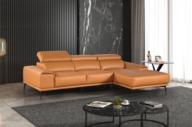 Furniture of America® Vadso Tangerine Sectional with Right Chaise-0