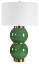 Uttermost® Banner Moss Green Table Lamp with Antique Brass Accents-3