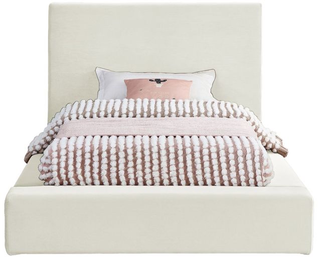 Meridian Furniture Dorian Cream Twin Upholstered Panel Bed-1