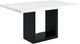 Elements International Valentino White Counter Dining Table with Black Base-0