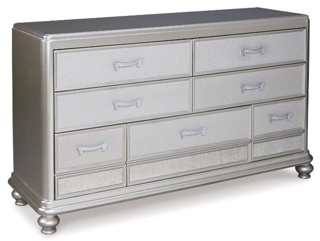 Signature Design by Ashley® Coralayne 2-Piece Blue/Gray King Upholstered Bed Set-2