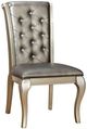Furniture of America® Amina 2-Piece Champagne Dining Side Chair Set-0