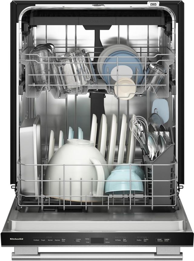 KitchenAid® 24" PrintShield™ Stainless Top Control Built-In Dishwasher with Third Level Utensil Rack and 30+ Total Wash Jets-4
