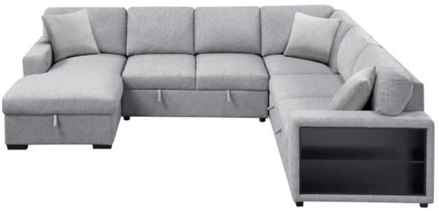 Homelegance® Pompano 4-Piece Gray Left-Arm Facing Sectional and Chaise-2
