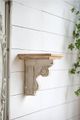 A & B Home Brown/Distressed White Wooden Wall Shelf-3