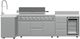 FORNO® Bulnes Series Alta Qualita White and Stainless Steel Outdoor Kitchen Kits-0