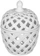 A & B Home White Lidded Jar-0