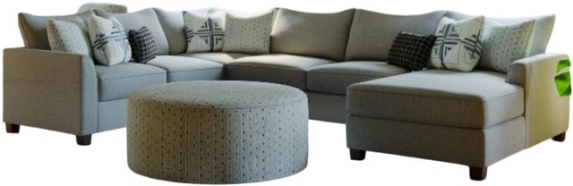 Fusion Furniture Palm Beach Iron 4-Piece Gray U-Shape Right-Arm Facing Sectional-0
