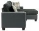 Mazin Furniture Slater 2-Piece Gray Reversible Sofa Chaise Sectional-4