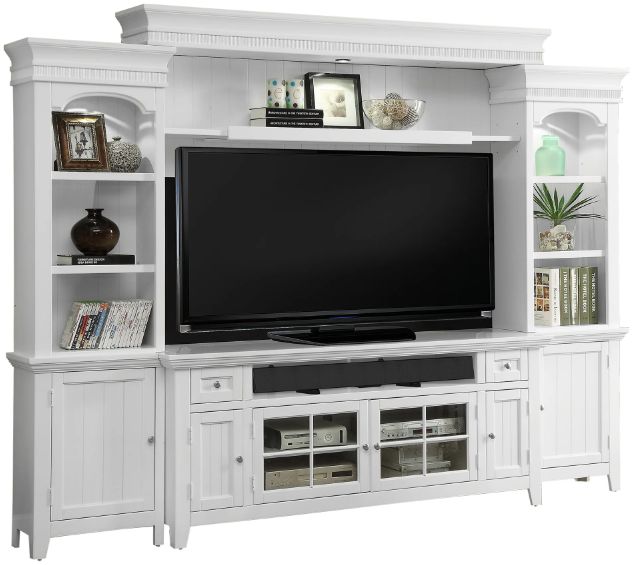 Parker House® Tidewater Vintage White 72" Entertainment Wall-0