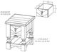International Furniture Direct Dutton Brown 1-Drawer Chairside Table-1
