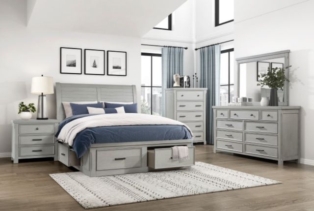 Homelegance® Willowbrook Light Gray Nightstand-1