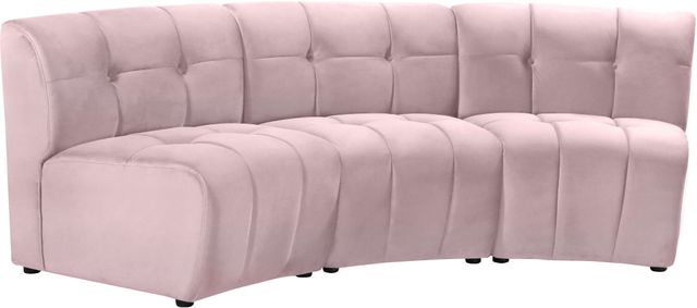 Meridian Furniture Limitless 3-Piece Pink Velvet Modular Sectional-2