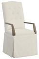 Fairfield® Customizable Entree Dining Camel Tall Button Back Skirted Arm Chair-0