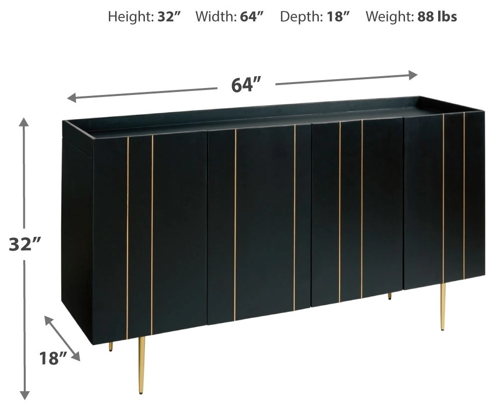 Signature Design by Ashley Brentburn Black Gold Accent Cabinet Farnham s Furniture Galleries Casper Wyoming