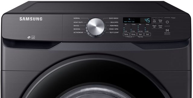 Samsung Fingerprint Resistant Black Stainless Steel Front Load Laundry Pair-10