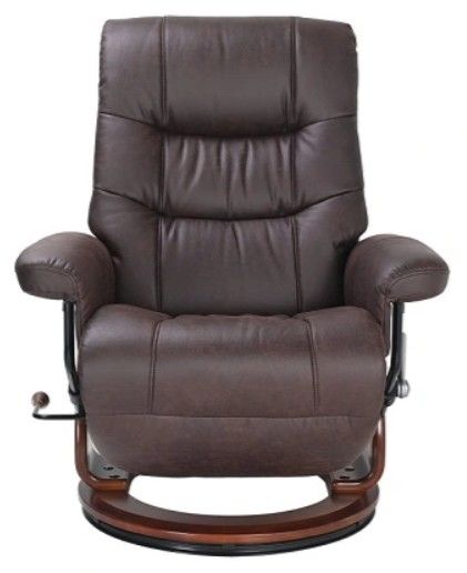 BenchMaster Valencia II Dark Brown Manual Flip-Up Footrest Recliner-1