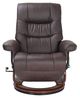 BenchMaster Valencia II Dark Brown Manual Flip-Up Footrest Recliner-1