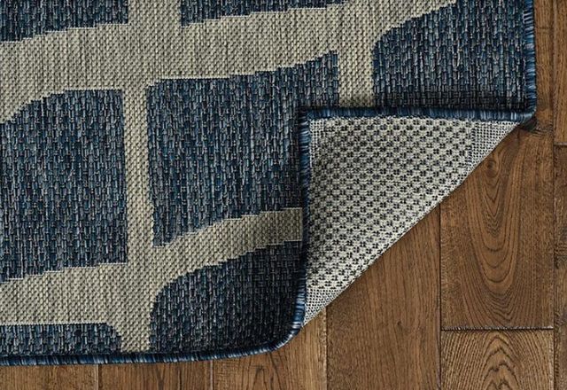 KAS Rugs Provo Blue/Gray Bedrock 5'x8' Area Rug-2