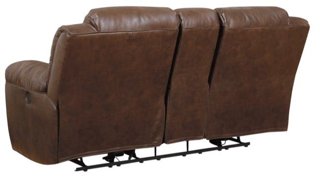 Signature Design by Ashley® Stoneland Chocolate Double Manual Reclining Loveseat with Console-3