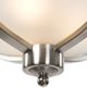 YHD Alta Peak Acid Washed/Satin Steel 3-Light Bowl Chandelier-4