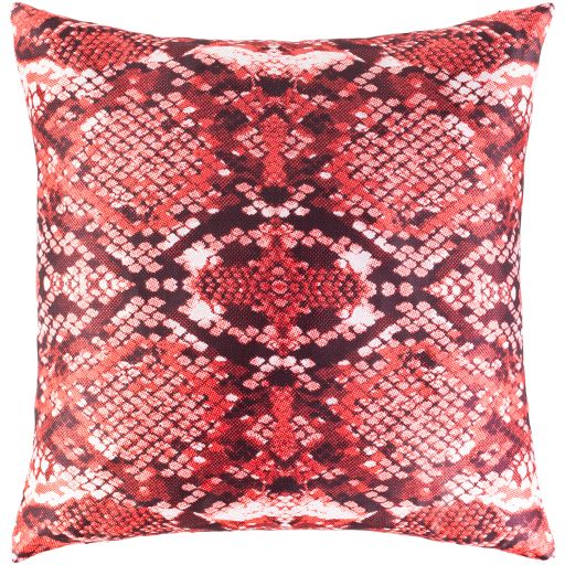 Surya Chloe Bright Red 20"x20" Toss Pillow with Down Insert-0