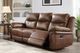New Classic® Home Furnishings Ryland Brown Dual Manual Reclining Sofa-1