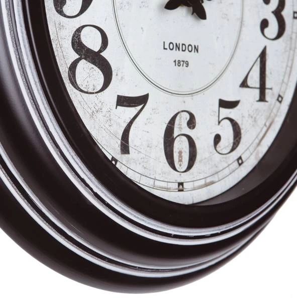 YHD Black/White Iron Wall Clock-2
