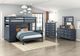 Homelegance® Sloane Navy Blue Twin over Full Youth Loft Bunk Bed with Chest and Hidden Desk-1