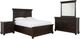 Elements International Slater 4-Piece Black Queen Platform Bedroom Set-0