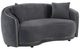 Coaster® Brookside Dark Gray Velvet Upholstered Curved Loveseat-0