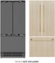 ZLINE Autograph Edition 36" 19.6 Cu. Ft. Panel Ready Built In French Door Refrigerator with Polished Gold Accents-3