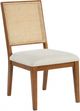 Meridian Furniture Butterfly Cream/Walnut Upholstered Dining Chair-0