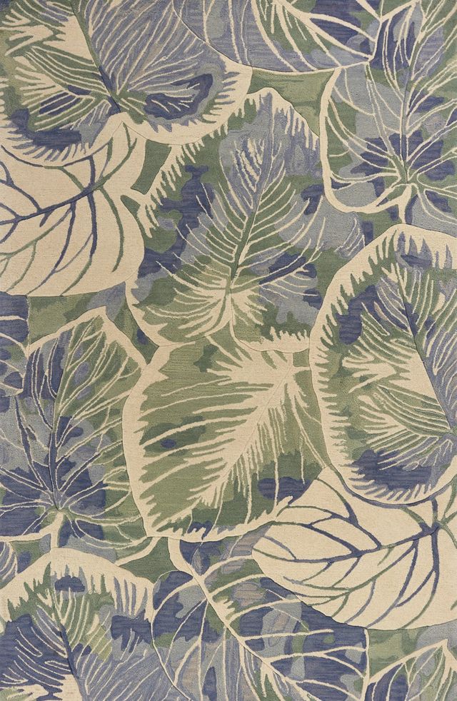KAS Rugs Sparta Blue/Green Silhoutte 5'x8' Rug-0