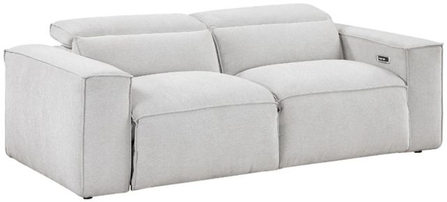 Homelegance® Phoebe Light Gray Power Double Reclining Loveseat with Power Headrests-0