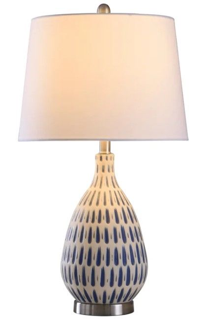 StyleCraft Cobalt/White Table Lamp-1