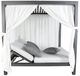 CabanaCoast® Customizable Muse Aluminum Outdoor Cabana Daybed with 3 Curtain-1