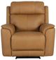 American Wholesale Furniture Vogue Toffee Power Recliner with Power Headrest-0