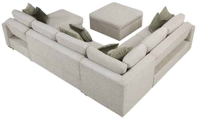 Homelegance® Isla 5-Piece Sand Modular Sectional with Reversible Chaise, Pull-out Bed and Ottoman-4